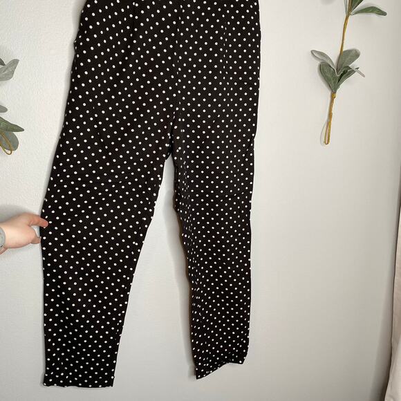 High Waist Polka Dot Trouser Pants - Picture 3 of 8